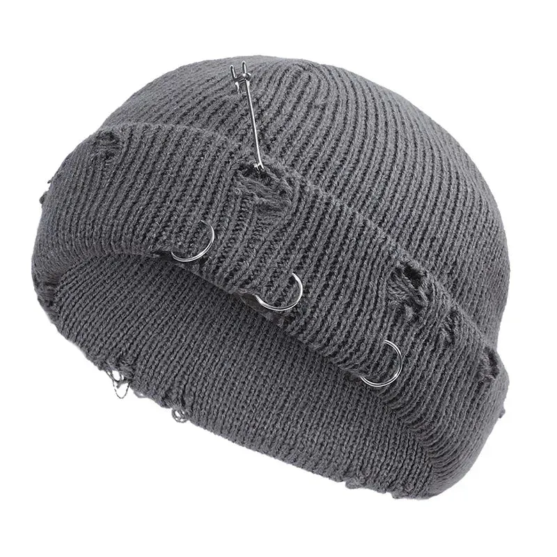 Winter Skullcap With Metal Hoops