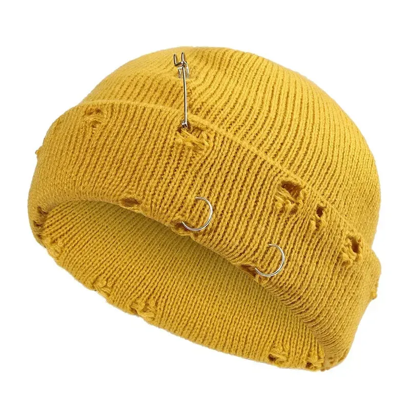 Winter Skullcap With Metal Hoops
