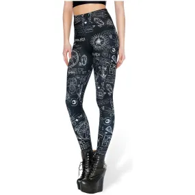 Women Leggings Fitness Black Skeleton Sexy Leggings