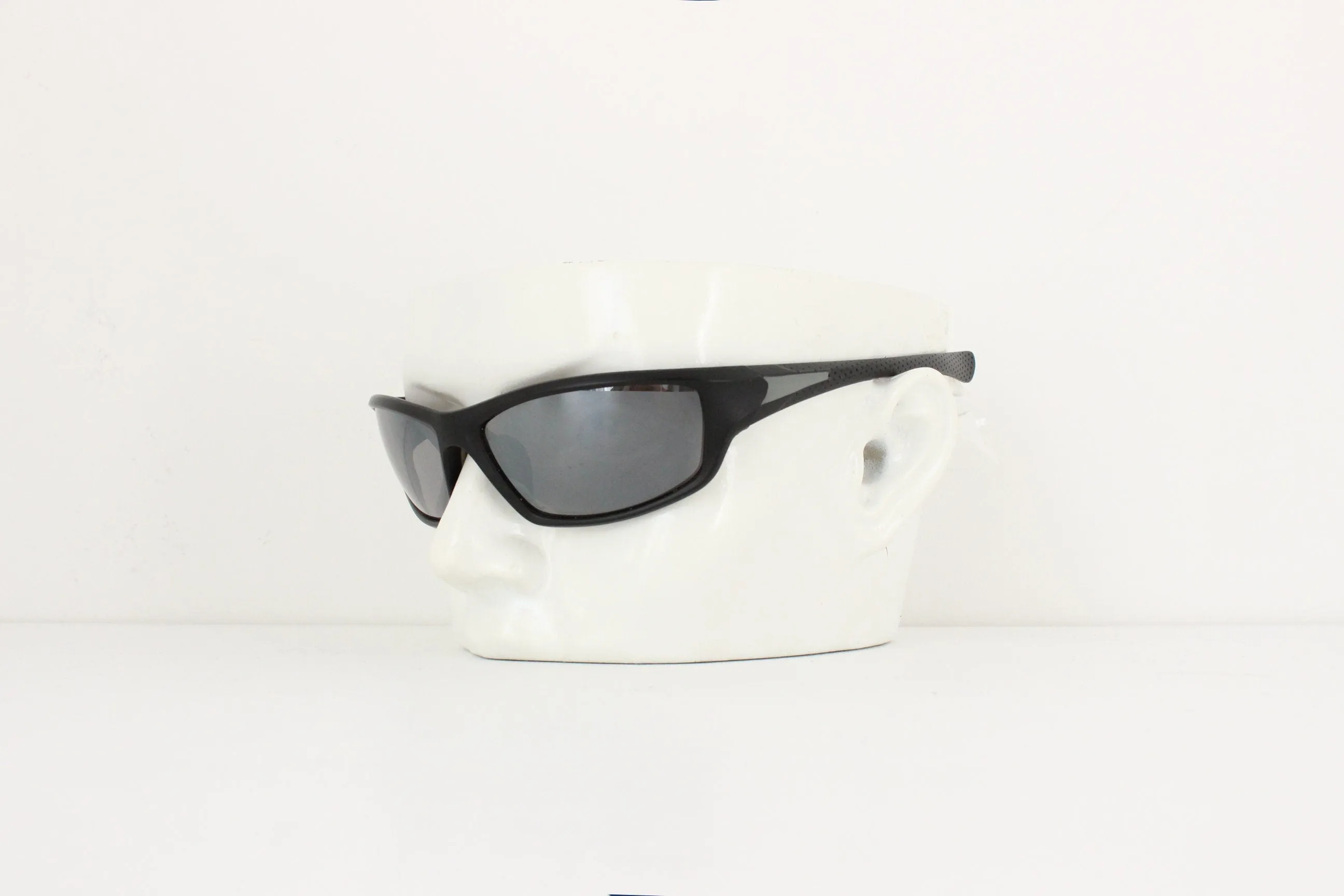 Y2K Sporty Black Speed Dealer Wraparound Sunglasses