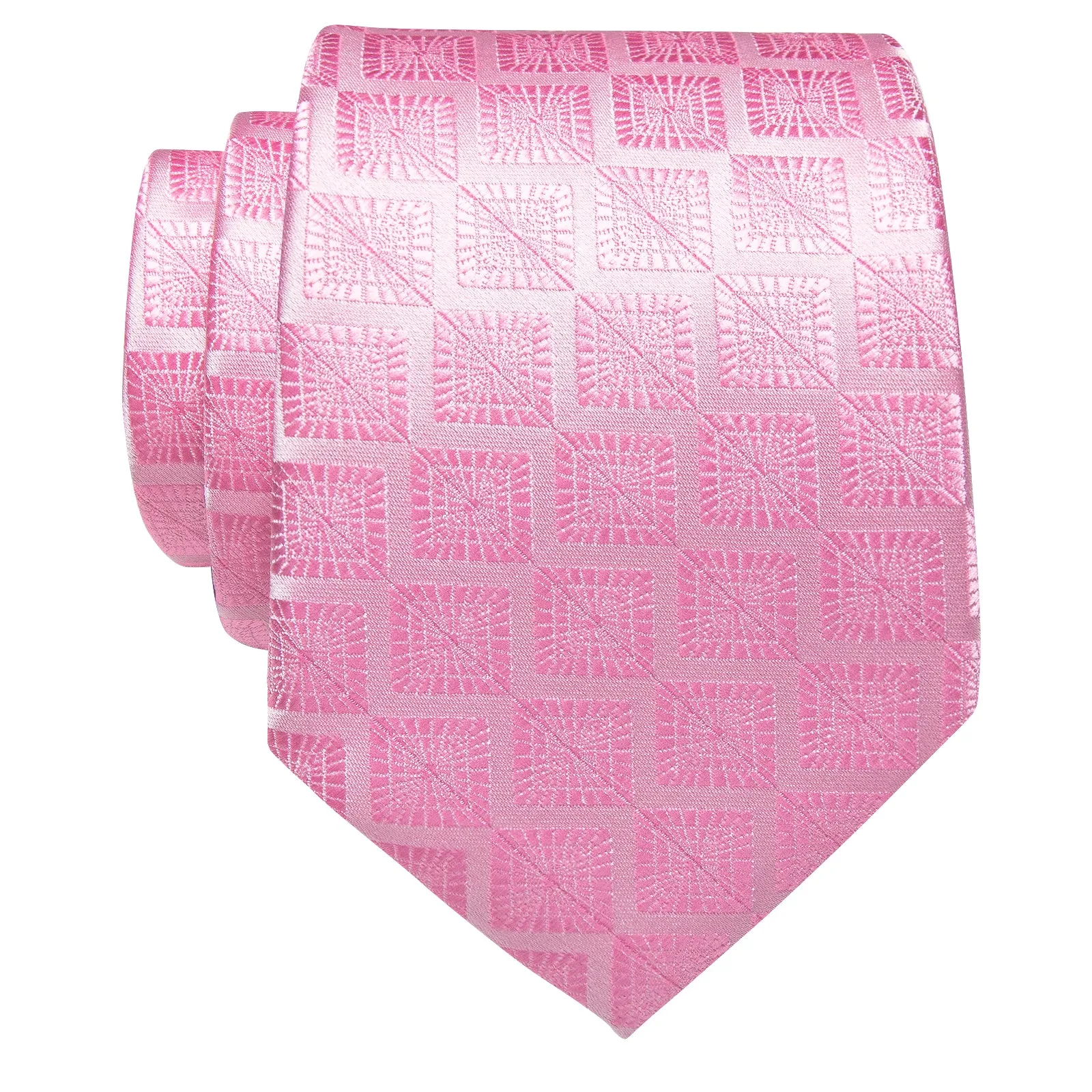 YourTies Mens Wedding Ties Pink Plaid Novelty Silk Necktie