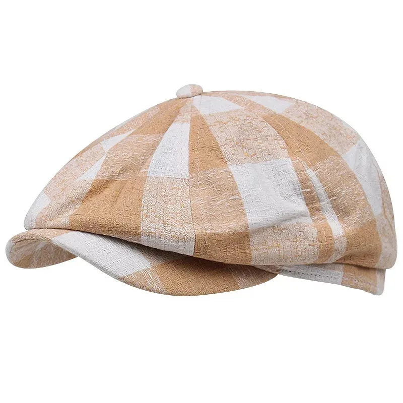 Zweig Tartan Cotton Newsboy Cap
