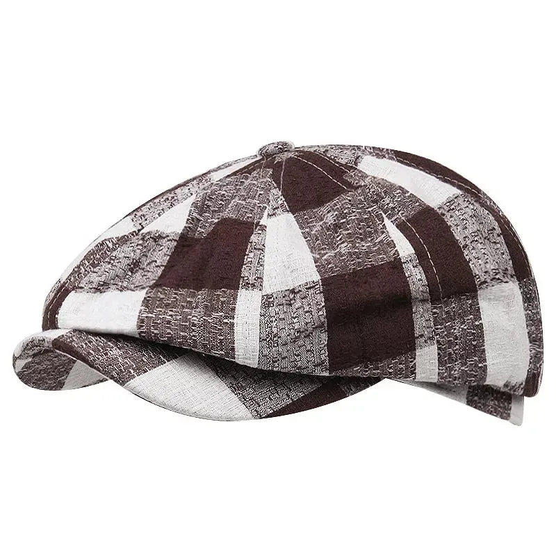 Zweig Tartan Cotton Newsboy Cap