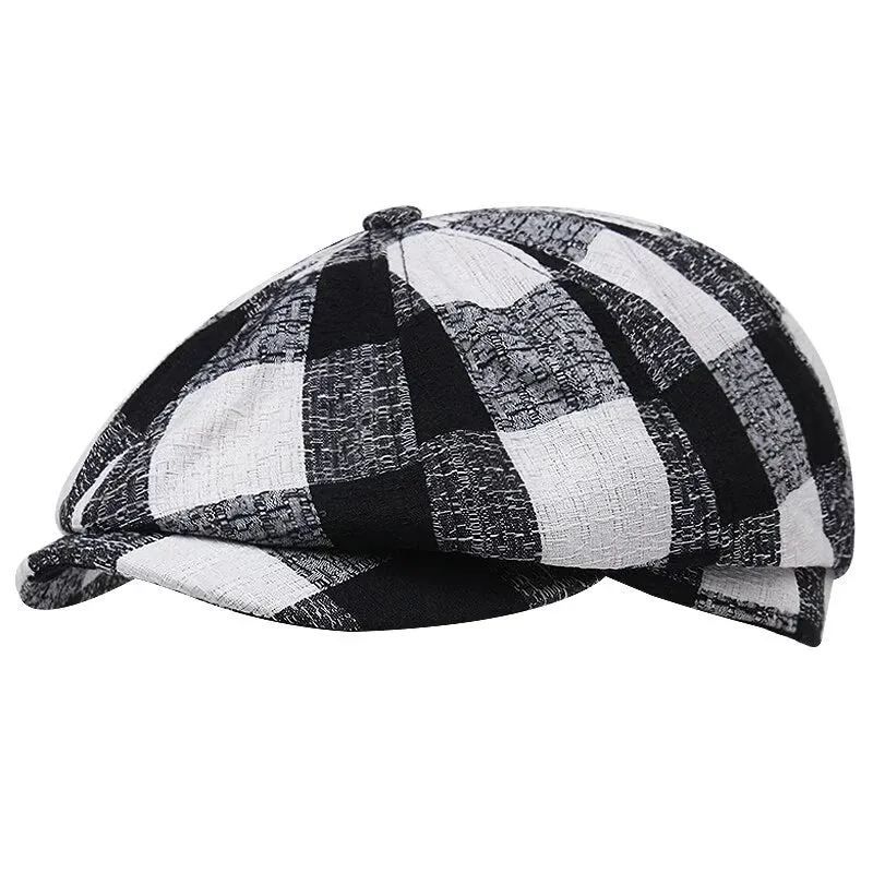 Zweig Tartan Cotton Newsboy Cap