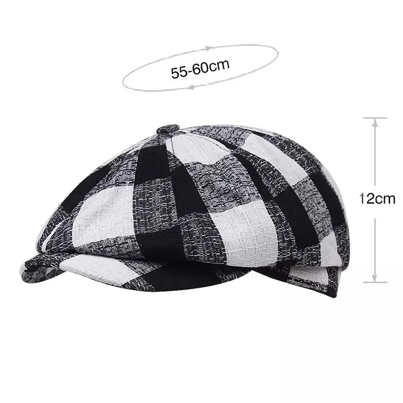 Zweig Tartan Cotton Newsboy Cap