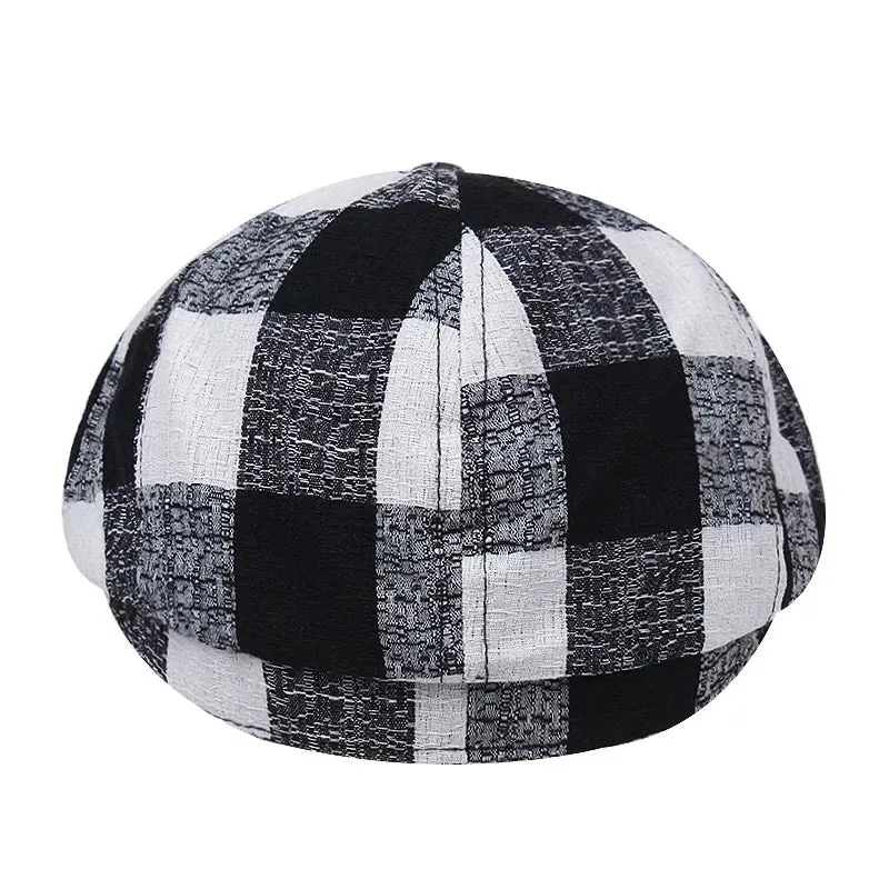 Zweig Tartan Cotton Newsboy Cap